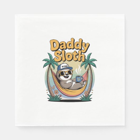 Serviette En Papier Cut Daddy Sloth Père (Devant)