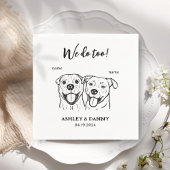 Serviette En Papier Cute 2 Chiens Animaux Nous faisons Too Cocktail Ma