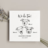 Serviette En Papier Cute 3 Chiens Animaux Nous Faisons Trop Mariage