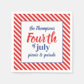 Serviette En Papier Cute 4 Juillet été personnalisé (Devant)