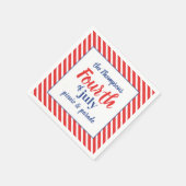 Serviette En Papier Cute 4 Juillet été personnalisé (Coin)