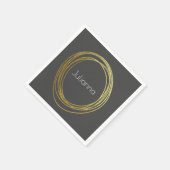 Serviette En Papier Cute Abstraite Parties scintillant Or Personnalisé (Coin)