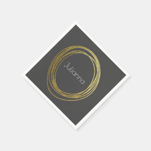 Serviette En Papier Cute Abstraite Parties scintillant Or Personnalisé (Coin)