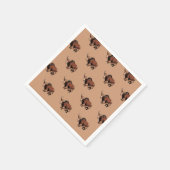 Serviette En Papier Cute & adorable brown Yak  (Coin)