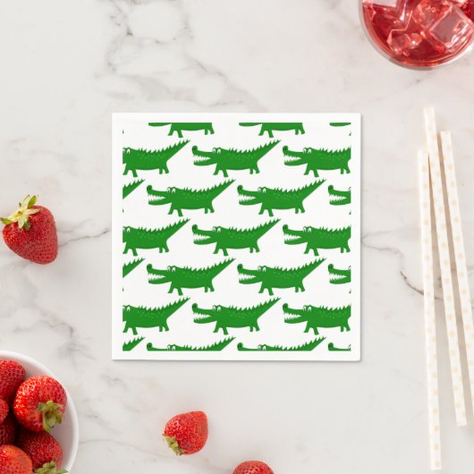 Serviette En Papier  Cute Alligator Drawing (En situation)