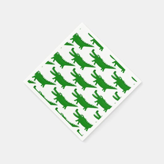 Serviette En Papier  Cute Alligator Drawing (Coin)
