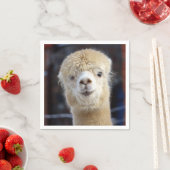Serviette En Papier Cute Alpaca face (En situation)