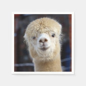 Serviette En Papier Cute Alpaca face (Devant)