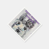 Serviette En Papier Cute Alpacca Llama Décor Animal Serviette Serviett (Coin)