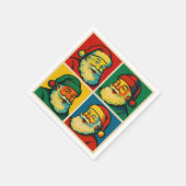 Serviette En Papier Cute Andy Warhol-style pop art Santa (Coin)