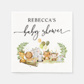 Serviette En Papier Cute Animaux Jungle Baby shower papier (Devant)
