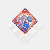 Serviette En Papier Cute Anime Mariage à thème (Coin)