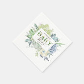 Serviette En Papier Cute Aquarelle Cactus Succulents (Coin)