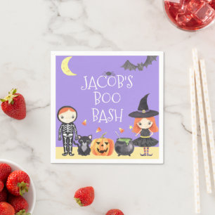 Serviette En Papier Cute Aquarelle Costume d'Halloween Enfants