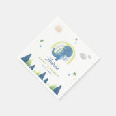 Serviette En Papier Cute Aquarelle Dinosaure T-Rex Baby shower Party (Coin)