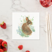 Serviette En Papier Cute aquarelle lapin lapin Art animal lapin (En situation)