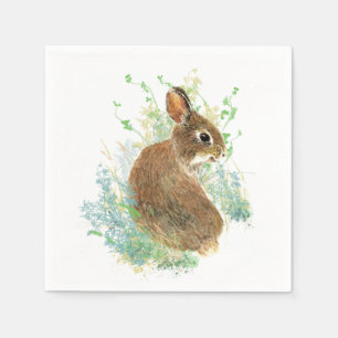 Serviette En Papier Cute aquarelle lapin lapin Art animal lapin