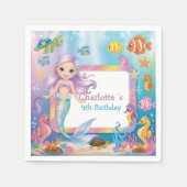 Serviette En Papier Cute arc-en-ciel sirène poisson tortue étoile Anni (Devant)