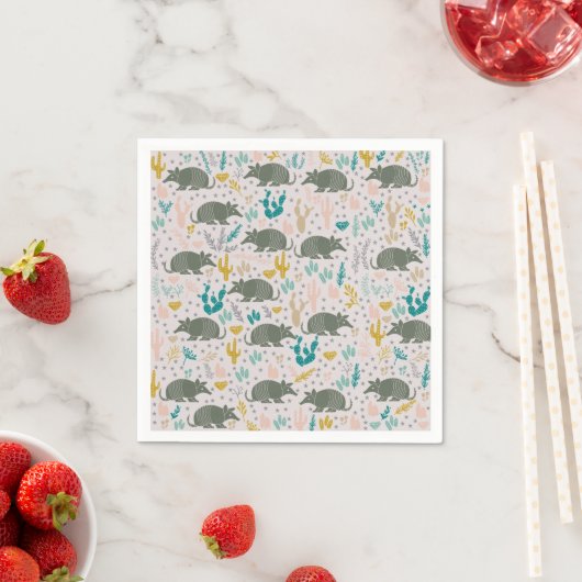 Serviette En Papier Cute Armadillo Papier serviettes (En situation)
