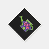 Serviette En Papier Cute arrosage canne avec Bouquet de fleurs (Coin)