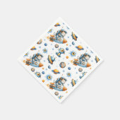 Serviette En Papier Cute Astronaut Cat Outer Space Cosmic Pattern  (Coin)