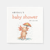 Serviette En Papier Cute Axolotl Baby Shower (Devant)