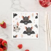 Serviette En Papier Cute Baby Bats Halloween Party Napkins (En situation)