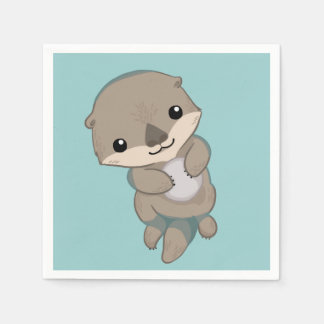 Serviette En Papier Cute Baby Otter Pup