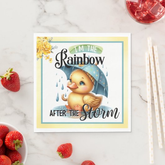 Serviette En Papier Cute Baby shower canard en caoutchouc (En situation)