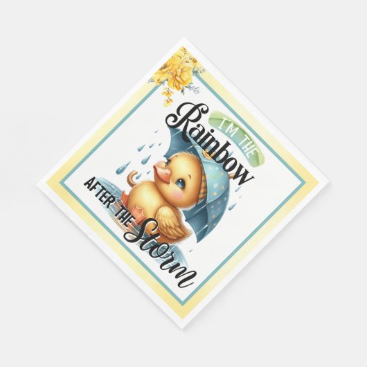 Serviette En Papier Cute Baby shower canard en caoutchouc (Coin)