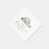 Serviette En Papier Cute Baby shower Hippo (Coin)