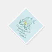 Serviette En Papier Cute Baby shower Octopus Kawaii (Coin)