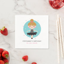 Cute Ballerina en Robe Noire Anniversaire de enfan