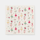 Serviette En Papier Cute Ballerina Fille Anniversaire Invitation (Devant)