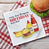 Serviette En Papier Cute BBQ fête d'anniversaire Personnalisée