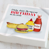 Serviette En Papier Cute BBQ fête d'anniversaire Personnalisée