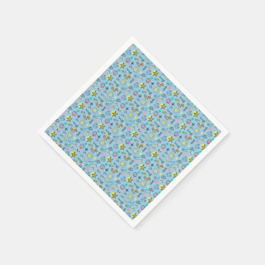 Serviette En Papier Cute beach pattern (Coin)