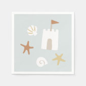 Serviette En Papier Cute Beach Seashell Sandcastle Starfish (Devant)