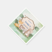 Serviette En Papier Cute Bear squirrel jungle tropicale fête d'anniver (Coin)