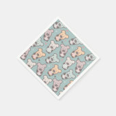 Serviette En Papier Cute Bears Sweets Snacks Confetti (Coin)