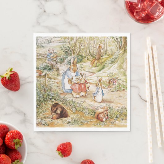Serviette En Papier Cute Beatrix Potter Peter et amis (En situation)