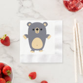 Serviette En Papier Cute Big Blue Cartoon Papier d'Ours Napkins (En situation)
