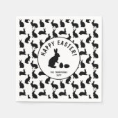 Serviette En Papier Cute Black And White Bunnies Modern Easter (Devant)