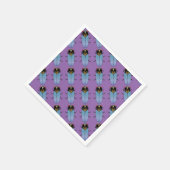 Serviette En Papier Cute Black Cicada (Coin)