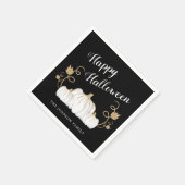 Serviette En Papier Cute Black Happy Halloween Citrouilles serviettes (Coin)