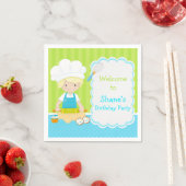 Serviette En Papier Cute Blonde Cheveux Bois Baking Anniversaire (En situation)