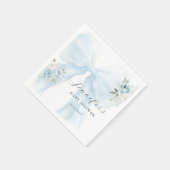 Serviette En Papier Cute Blue Bow Baby in Bloom Baby Boy Shower (Coin)
