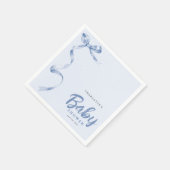 Serviette En Papier Cute Blue Bow Ribbon Boy Baby shower (Coin)