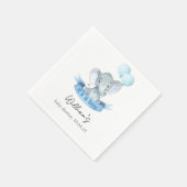 Serviette En Papier Cute Blue Elephant Boy Baby Shower Napkins (Coin)