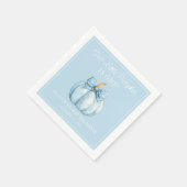 Serviette En Papier Cute Blue Pumpkin Boy Baby First Birthday (Coin)